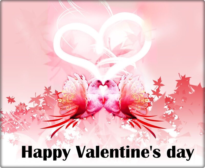 Two Doves Forming Heart