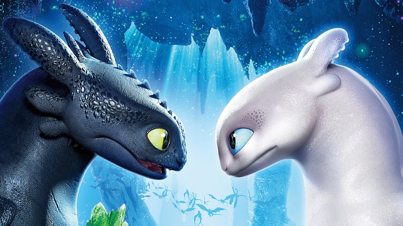 Two Dragons Facing Each Other — Blue, Serene