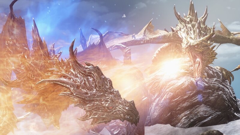 Two Dragons Fighting — Gold, Dramatic, 3d Render