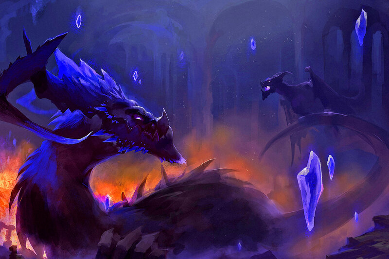 Two Dragons in Cavern