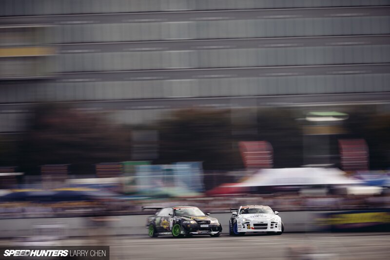 Two Drifting Cars — Black, Dynamic, Photograph