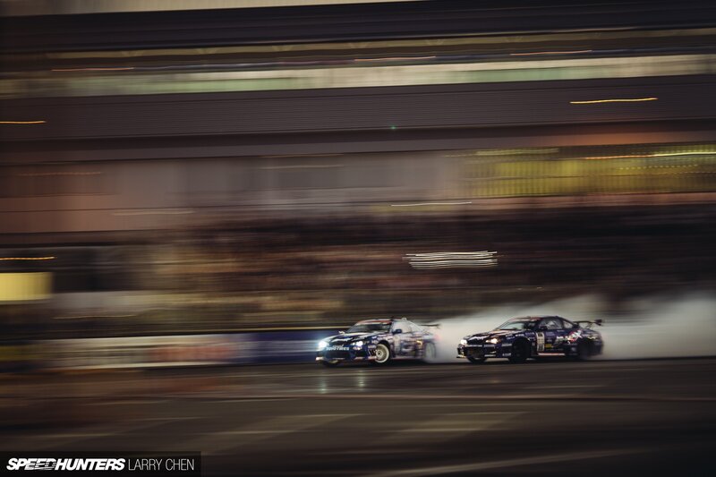 Two Drifting Cars — Blue