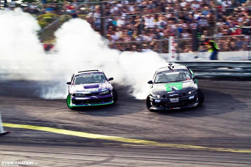 Two Drifting Cars — Purple, Dynamic