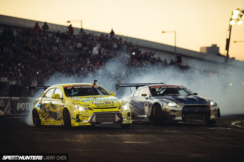 Two Drifting Cars — Yellow