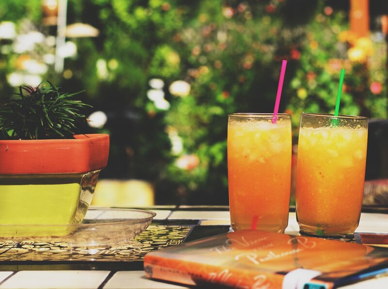 Two Drinks on Table