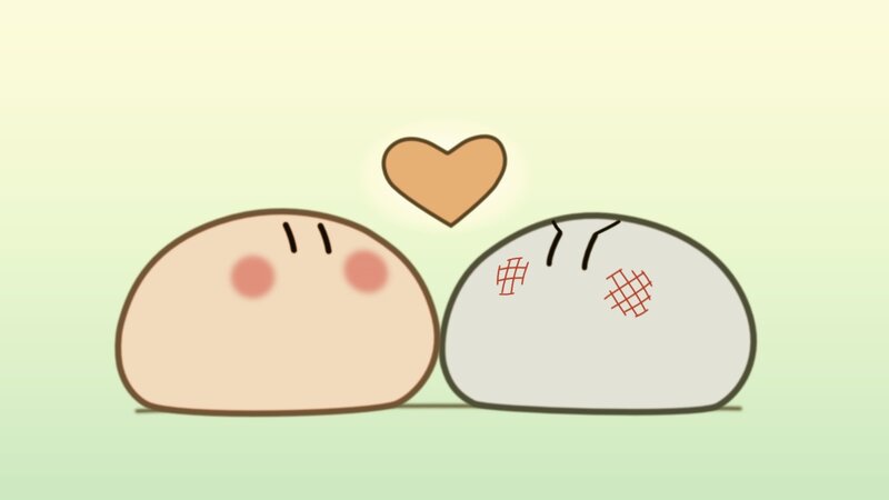 Two Dumplings with Hearts