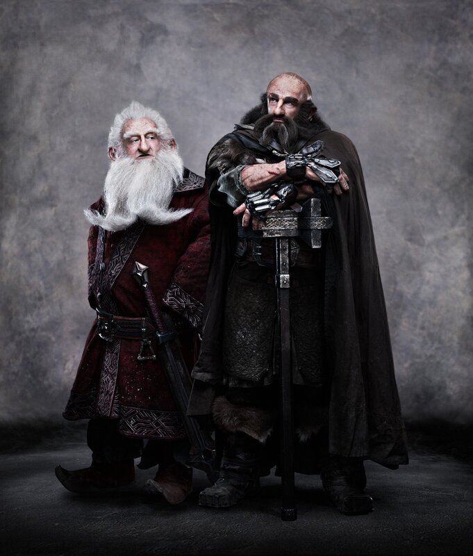 Two Dwarves Standing — Gray, Dramatic
