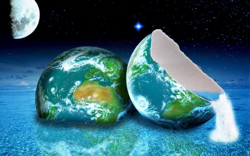 Two Earth Globes