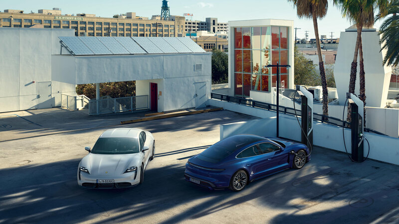 Two Electric Cars Charging