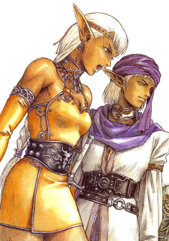 Two Elf Characters — Purple