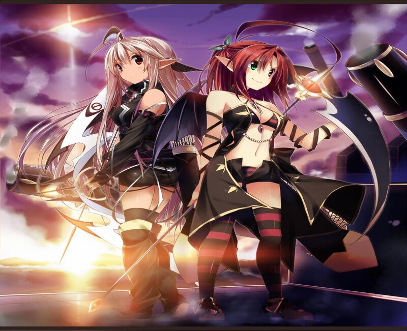 Two Elf Girls with Weapons