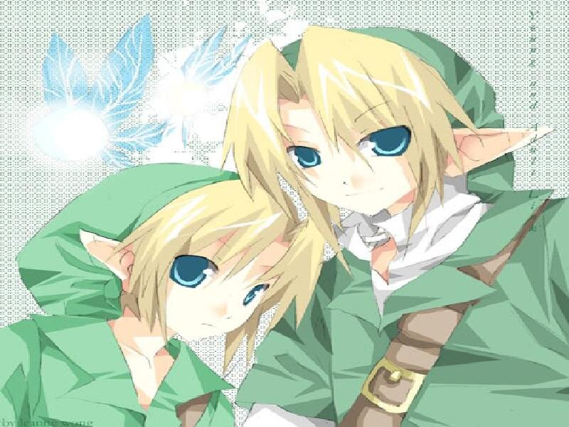 Two Elf-like Characters — Green