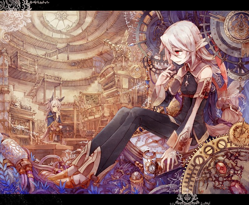 Two Elf-like Characters — Purple, Dramatic
