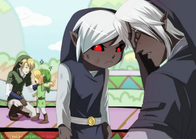 Two Elf-like Characters — White