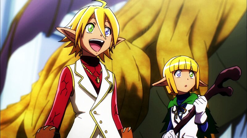 Two Elf-like Characters — Yellow, Dramatic, Anime