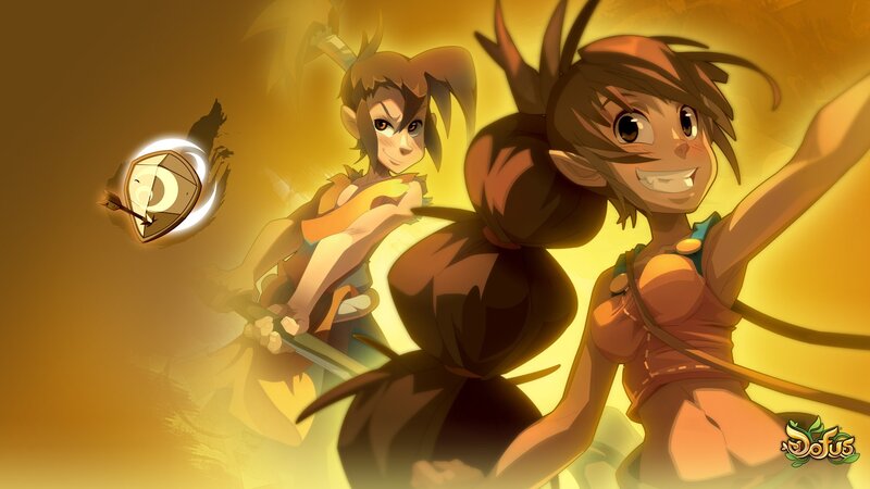 Two Elf-like Characters — Yellow, Dramatic