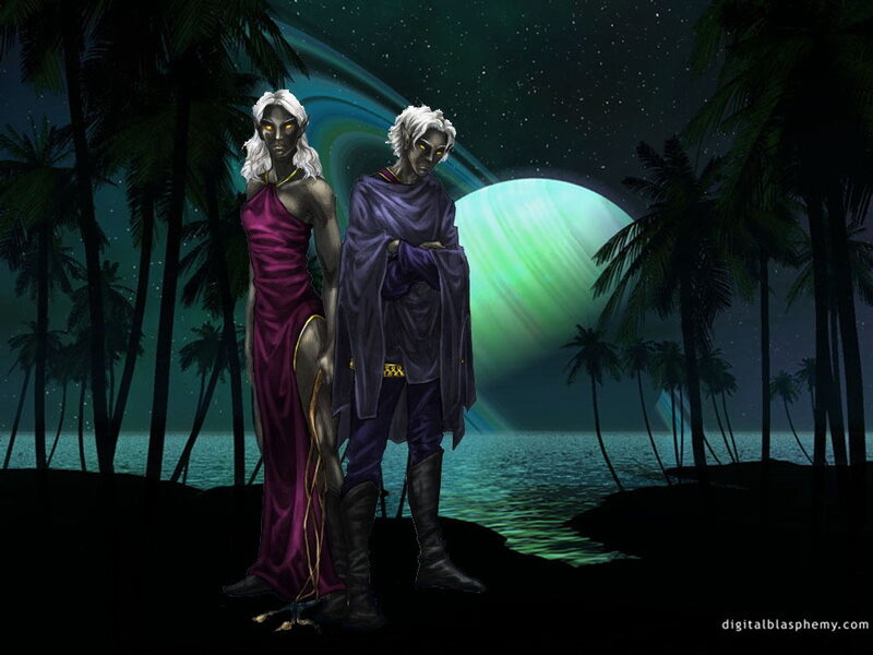 Two Elf-like Figures