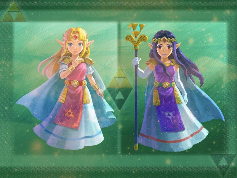 Two Elf-like Girls — Green, Magical