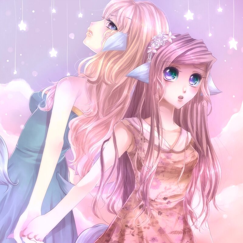 Two Elf-like Girls — Pink