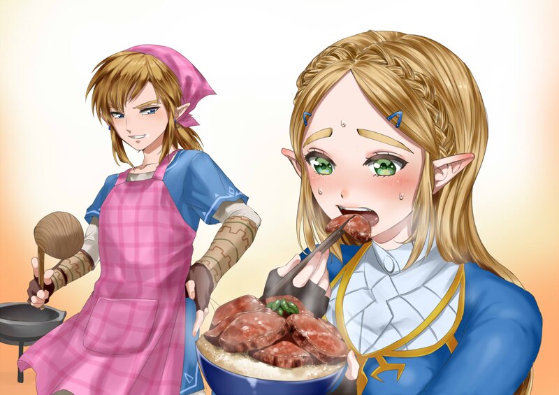 Two Elf-like Women Eating