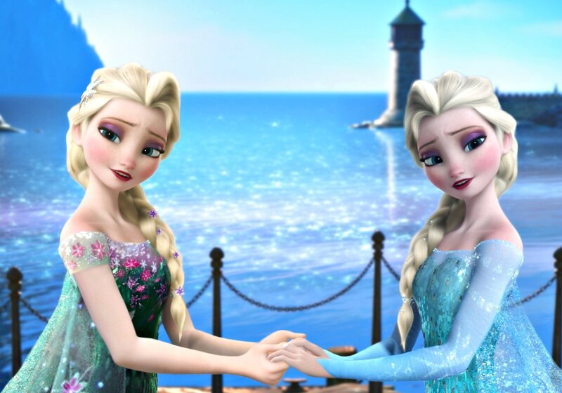 Two Elsa Characters — Blue
