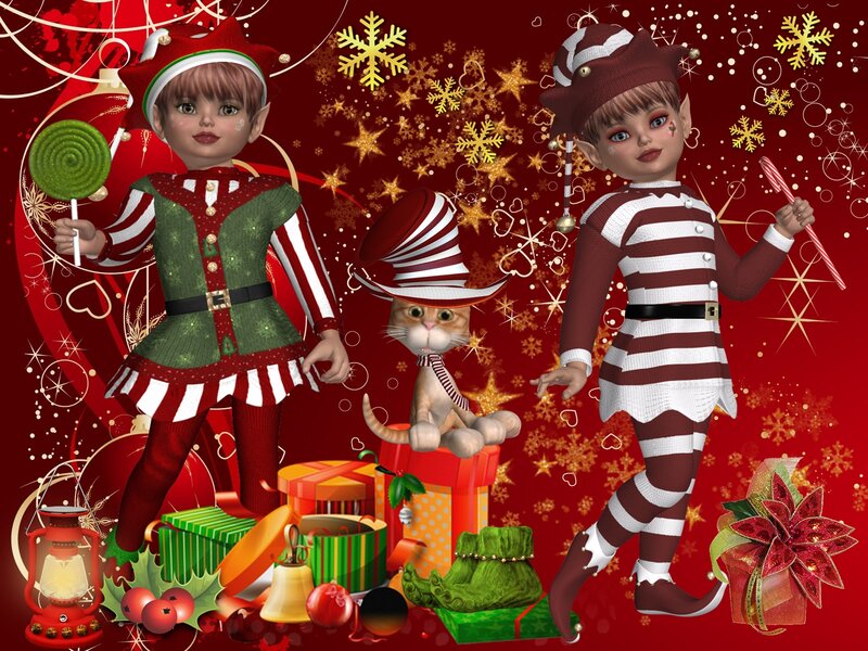 Two Elves and a Cat