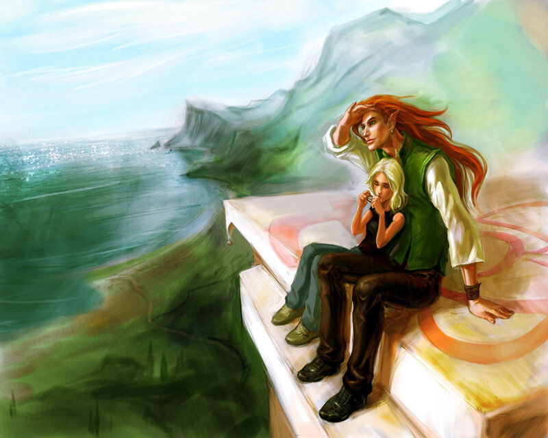 Two Elves on a Cliff