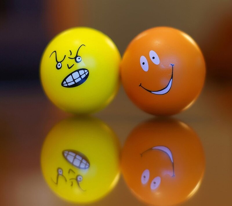 Two Emoji Balls — Yellow