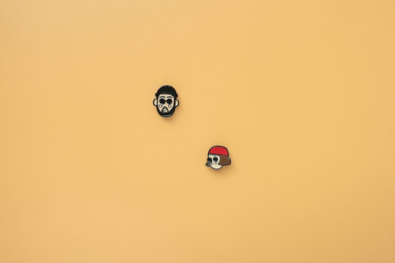 Two Enamel Pins