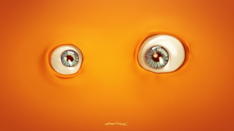 Two Eyes in Orange Surface
