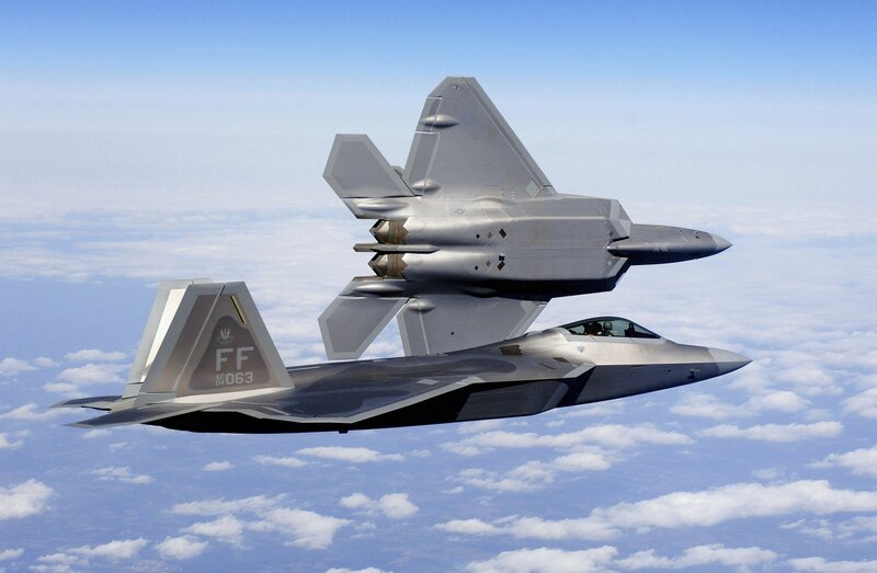 Two F-22 Raptor Jets