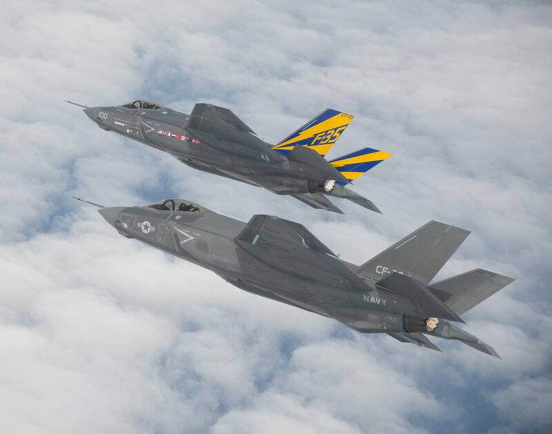 Two F-35 Fighter Jets — Gray