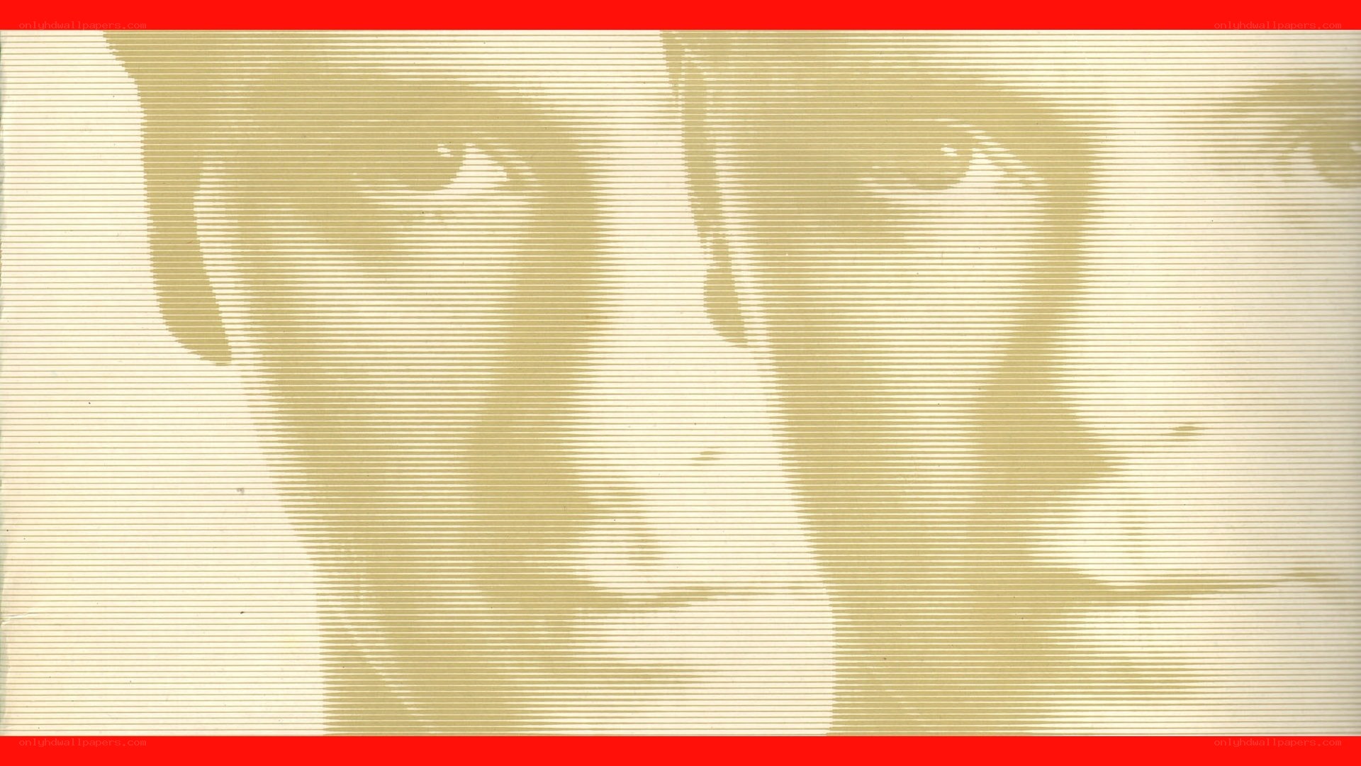 two faces in halftone