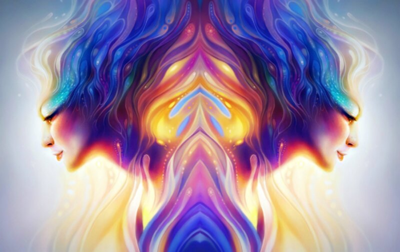 Two Faces in Mirror