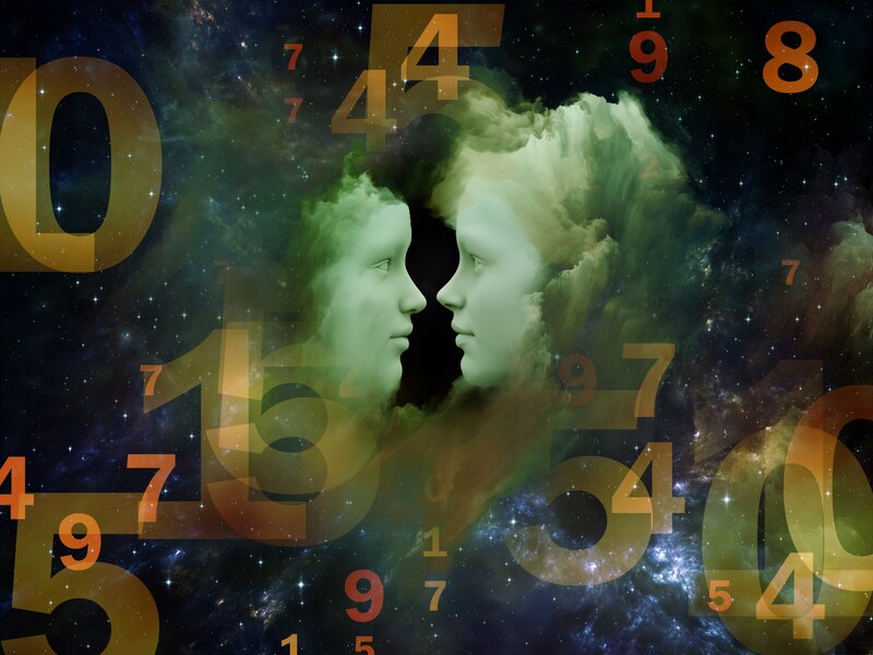 Two Faces in Nebula — Green