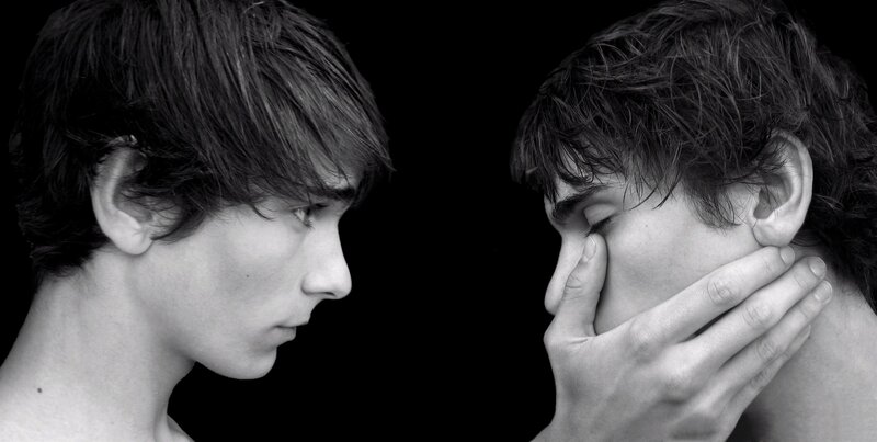 two faces in profile