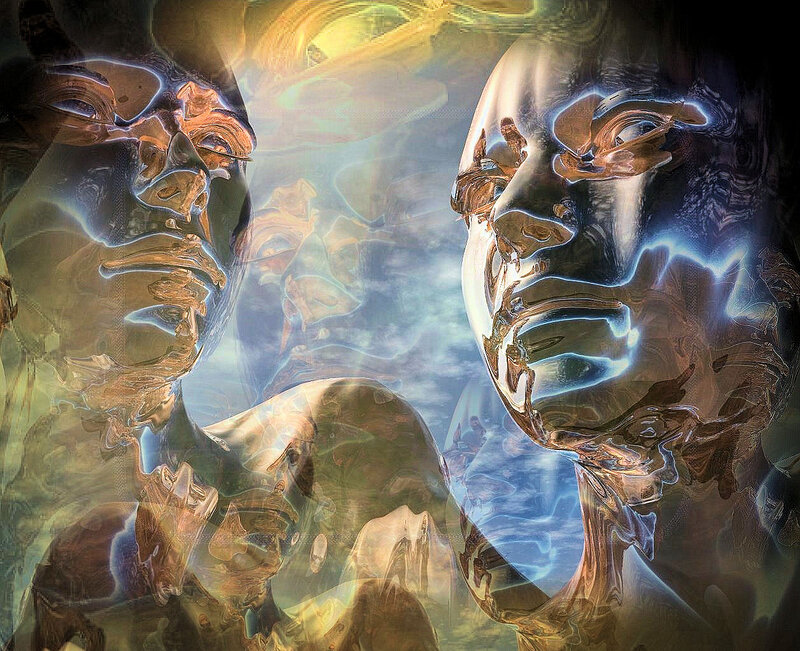 Two Faces in Reflection