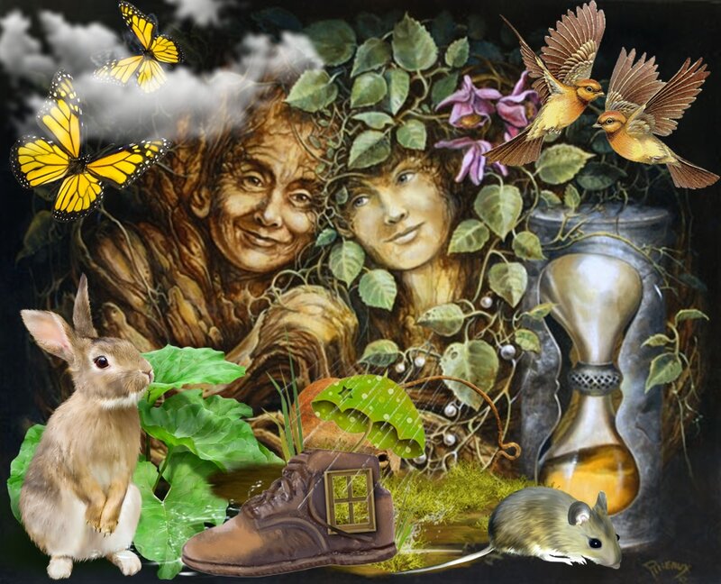 Two Faces in Tree Roots