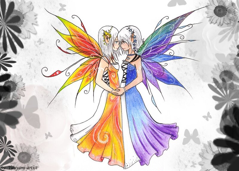 Two Fairies Embracing