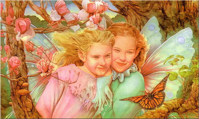 Two Fairies Hugging