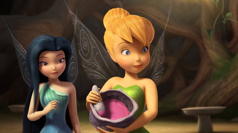 Two Fairies in a Cave — Green