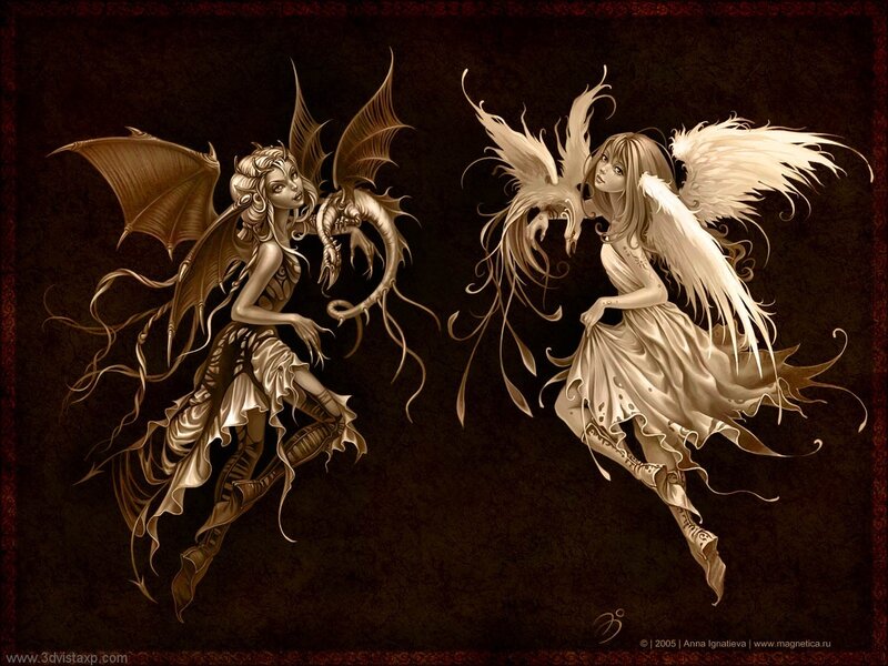 Two fairies in contrast