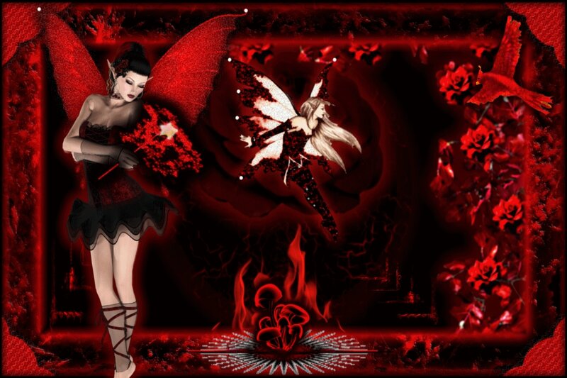 Two Fairies in Red Scene