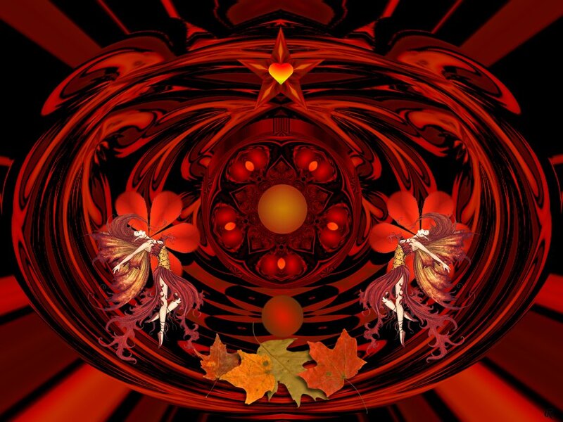 Two Fairies in Red Tunnel