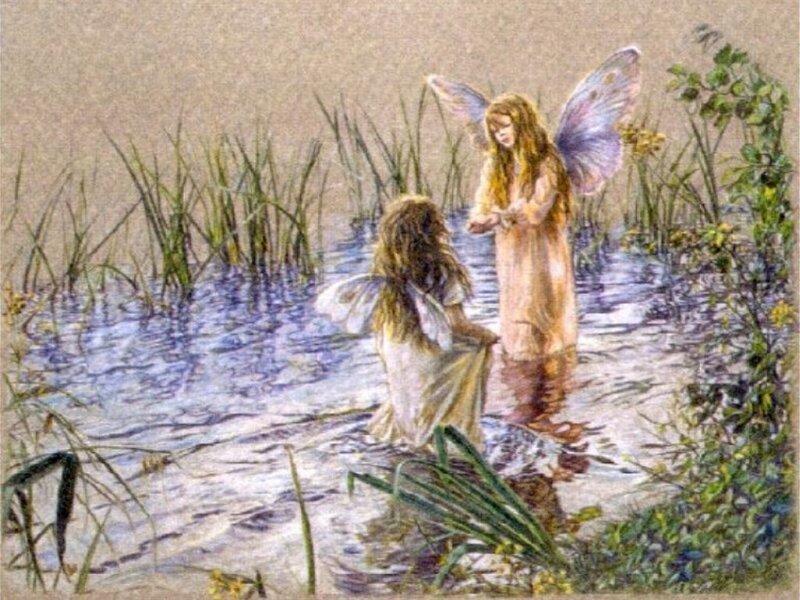 Two Fairies in Water