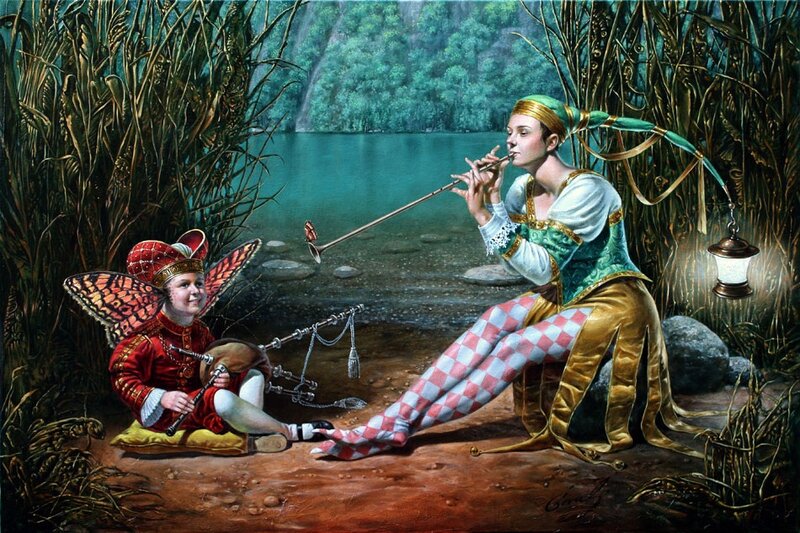 Two Fairies Playing Music