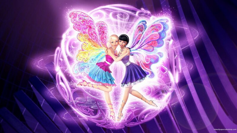 Two Fairy Characters — Purple, Magical, Digital Art