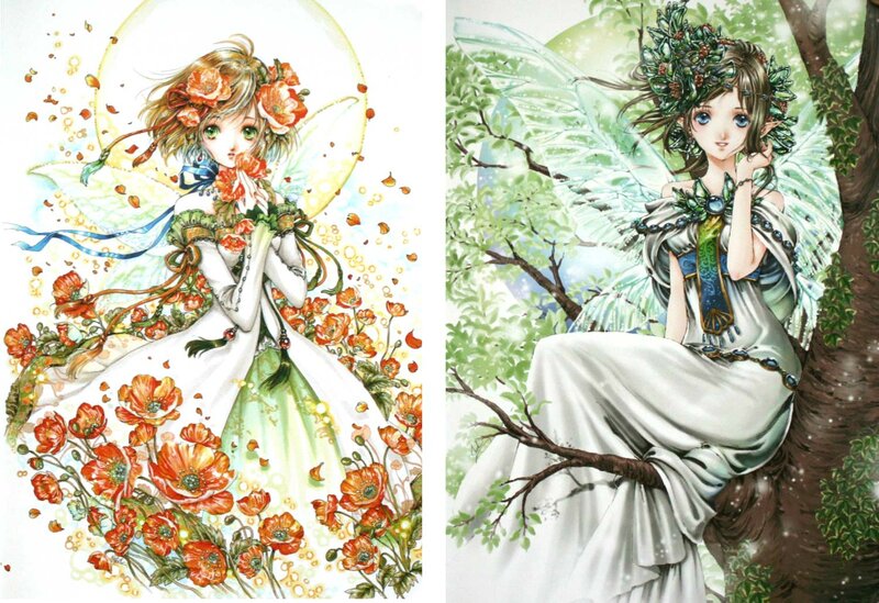 Two Fairy Characters — White, Serene