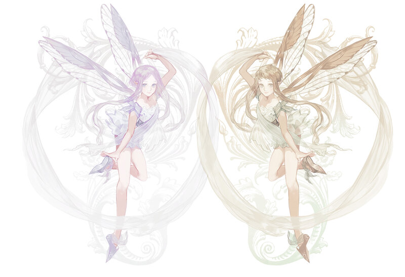 Two Fairy Characters — White