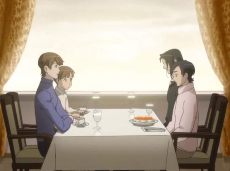 Two Families at Dinner Table